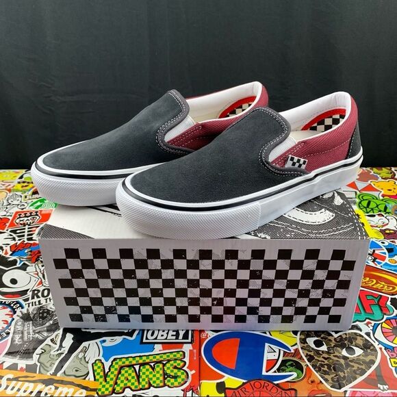 Vans Slip On Asphalt Pomegranate Women's Various Sizes - Picture 1 of 12
